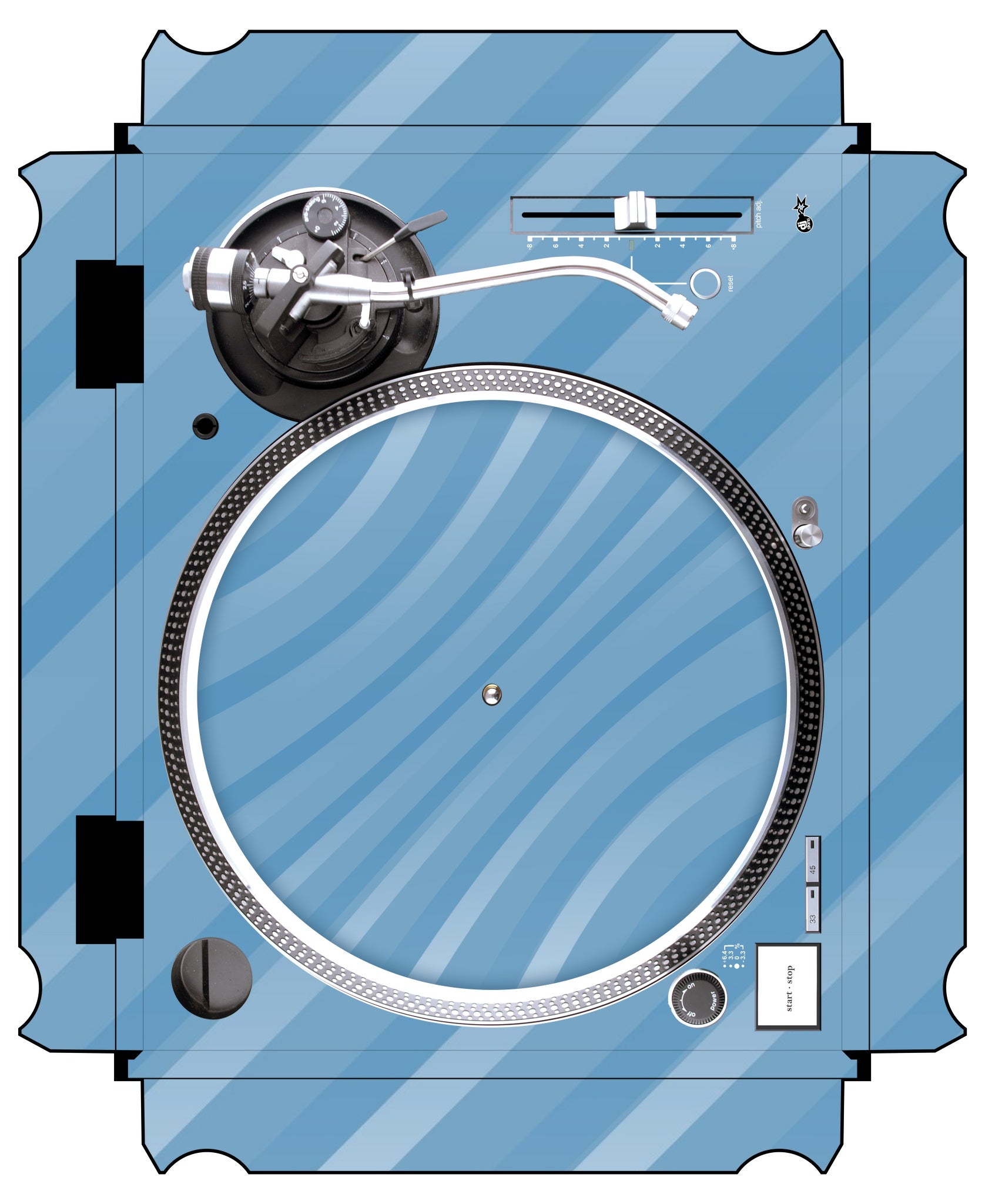 Technics 1200 / 1210 MK5 VERTICAL Skin Striper