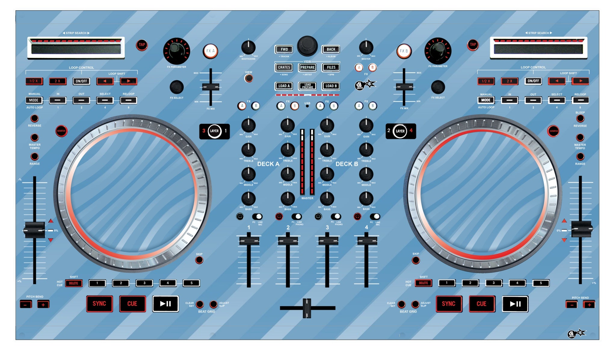 Numark NS 6 Skin Striper