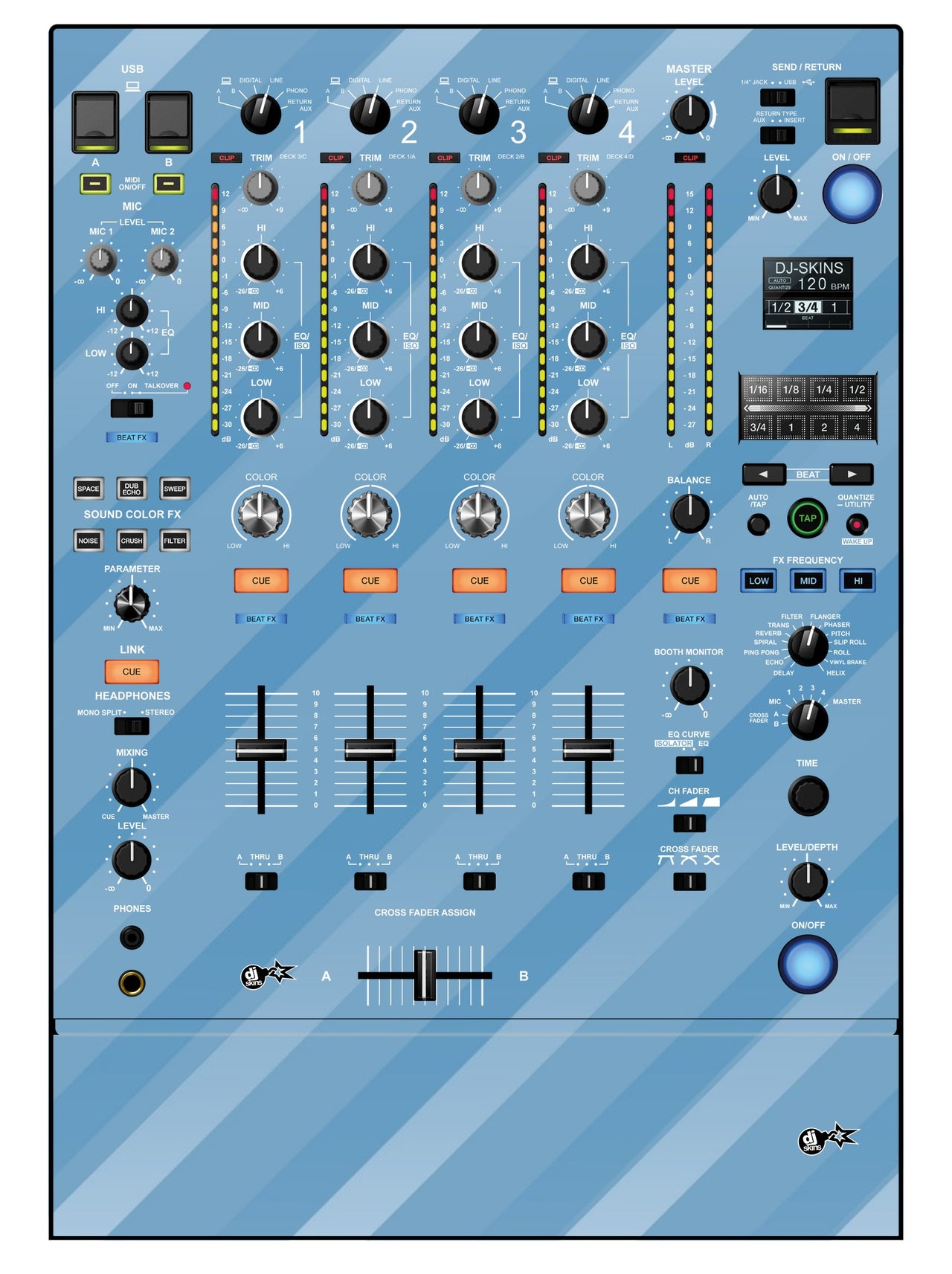 Pioneer DJ DJM 900 NEXUS 2 Skin Striper