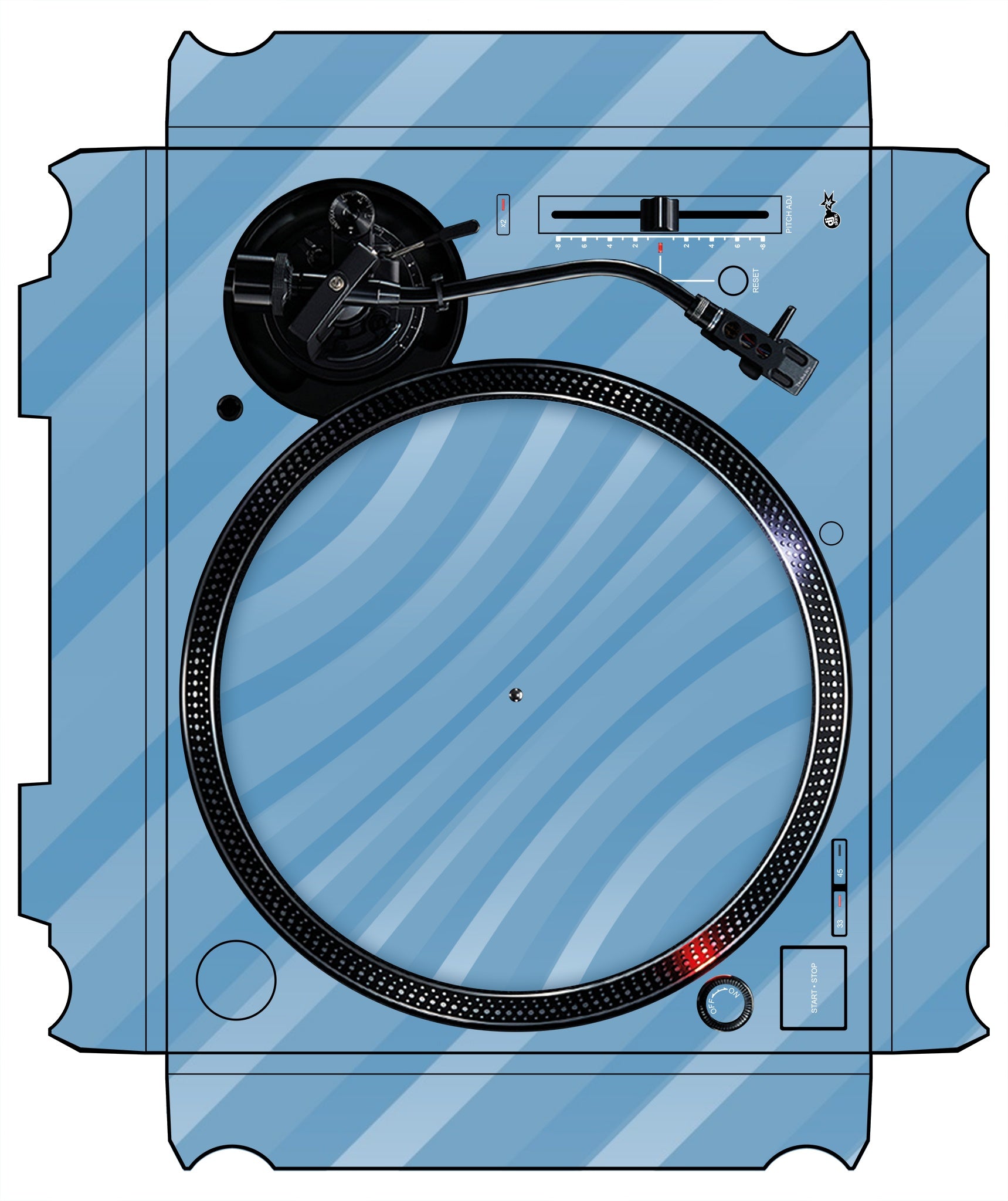 Technics 1200 / 1210 MK7 VERTICAL Skin Striper