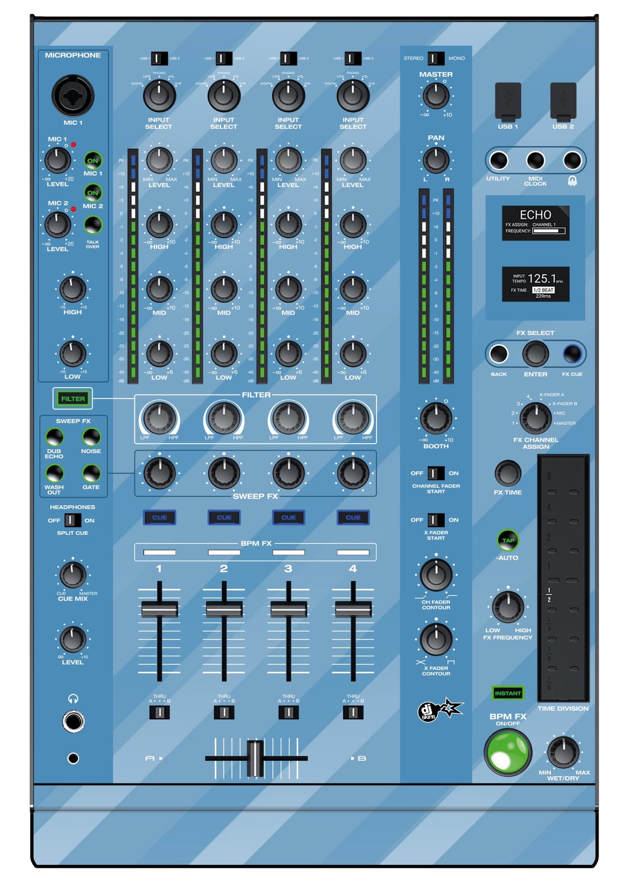Denon DJ X 1800 Skin Striper