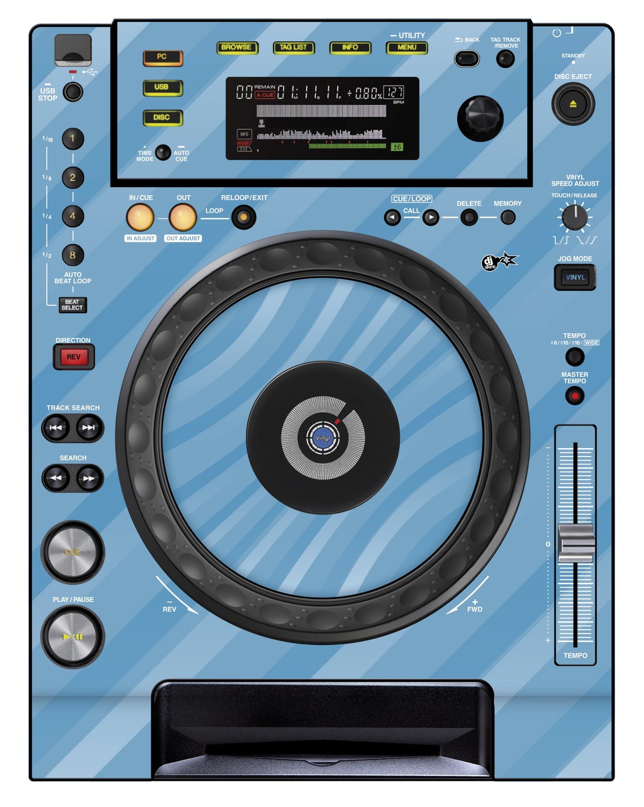 Pioneer DJ CDJ 850 Skin Striper