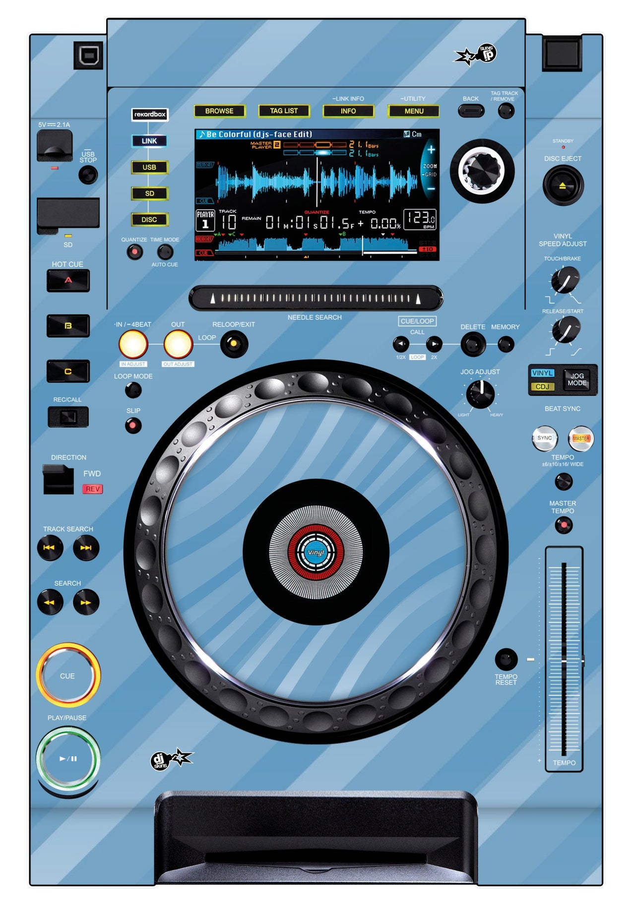 Pioneer DJ CDJ 2000 NEXUS Skin Striper