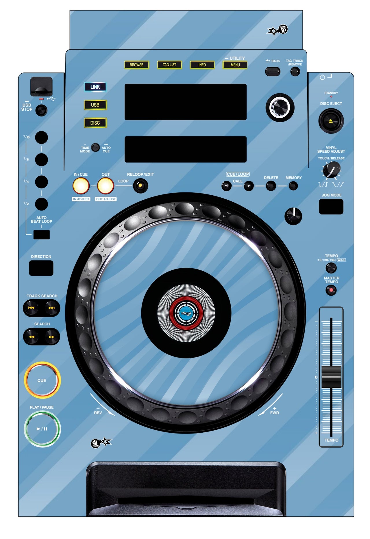 Pioneer DJ CDJ 900 Skin Striper