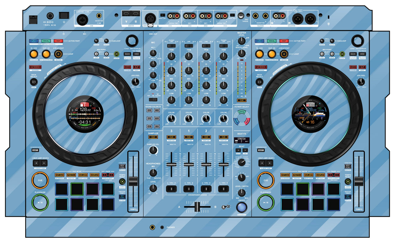 Pioneer DJ DDJ FLX10 Skin Striper