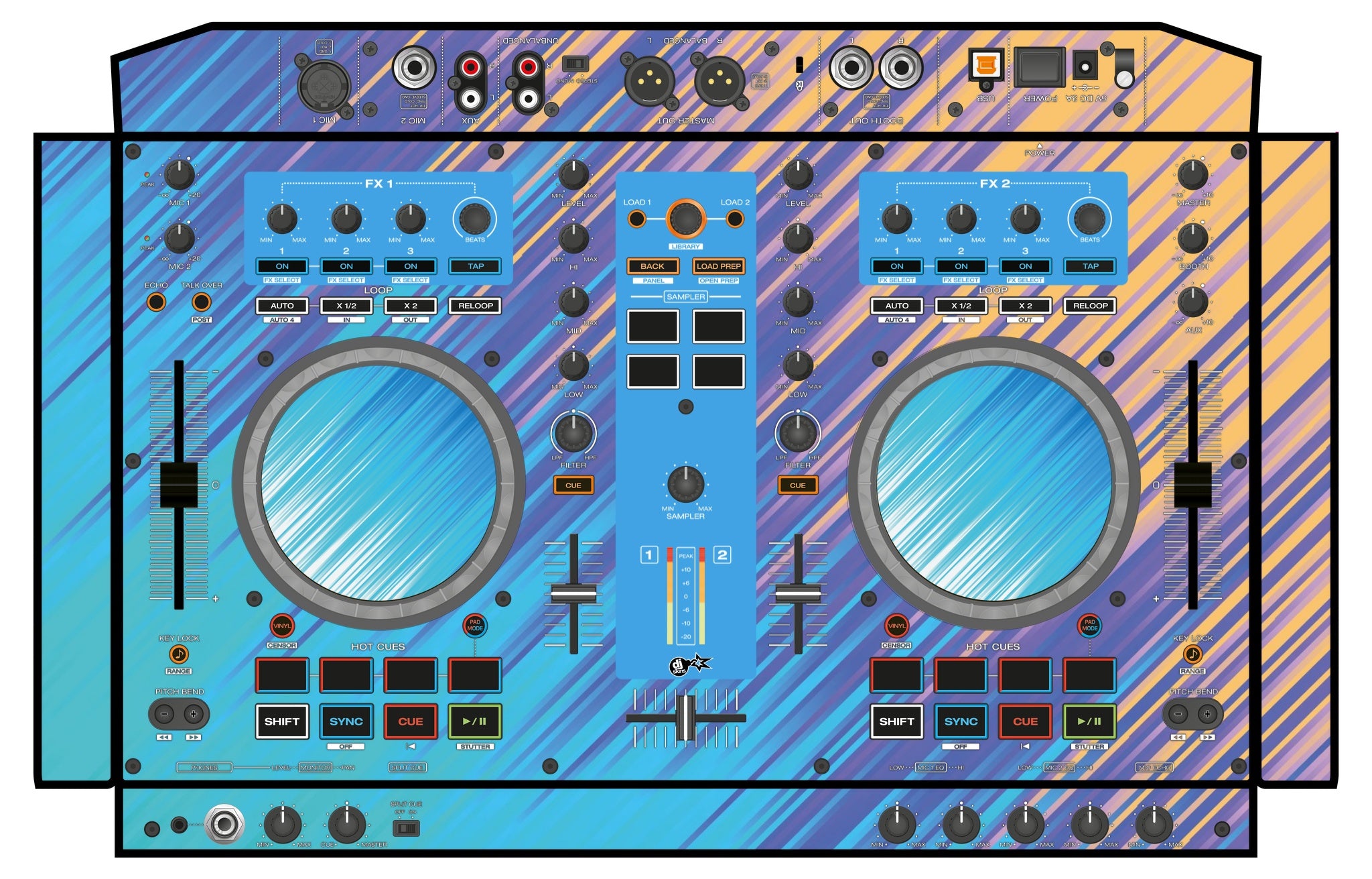 Denon DJ MC 4000 Skin Stripes