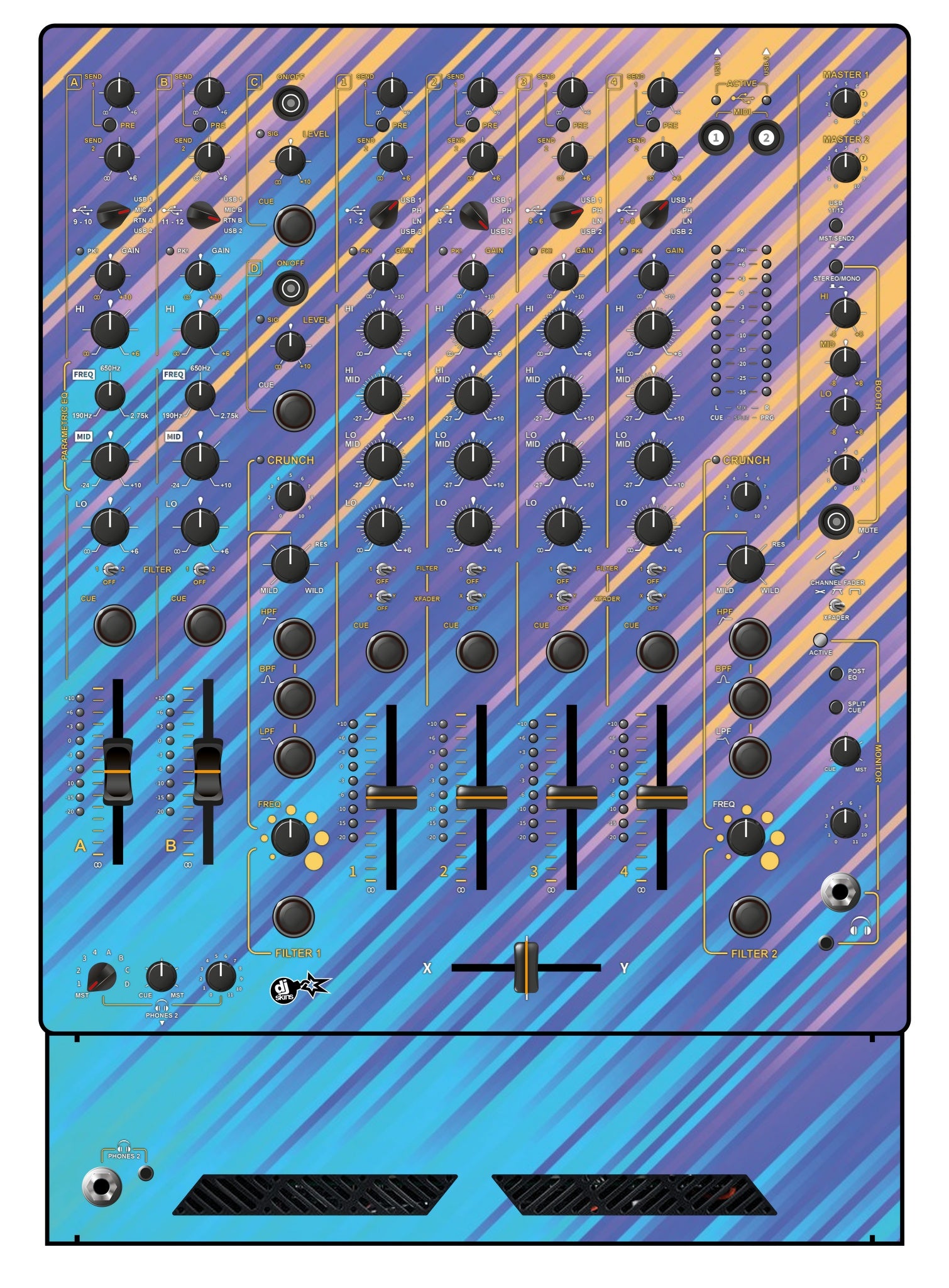 Allen and Heath XONE 96 Skin Stripes