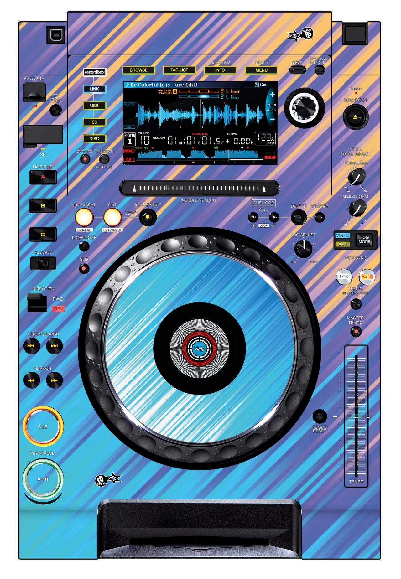 Pioneer DJ CDJ 2000 NEXUS Skin Stripes