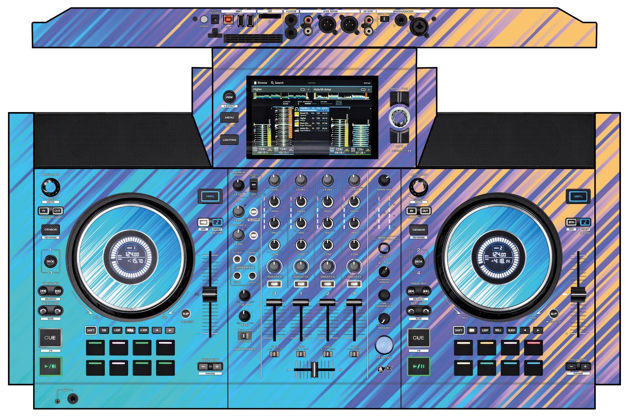 Denon DJ SC Live 4 Skin Stripes