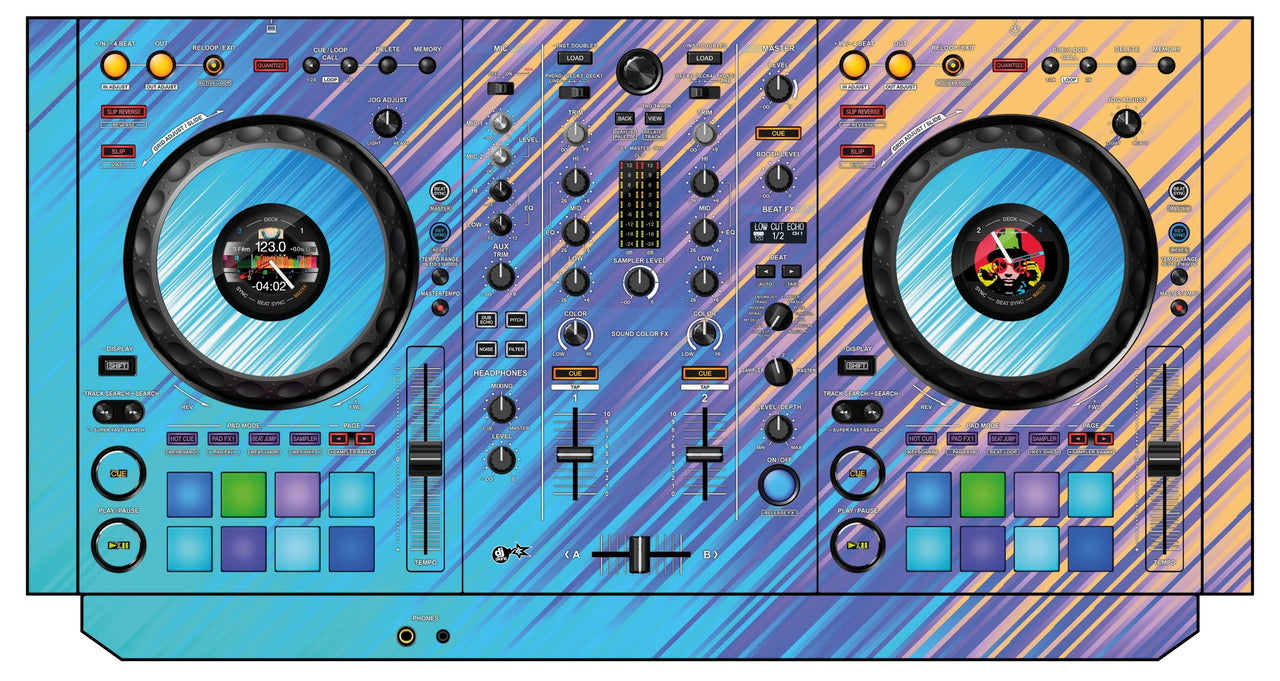 Pioneer DJ DDJ 800 Skin Stripes