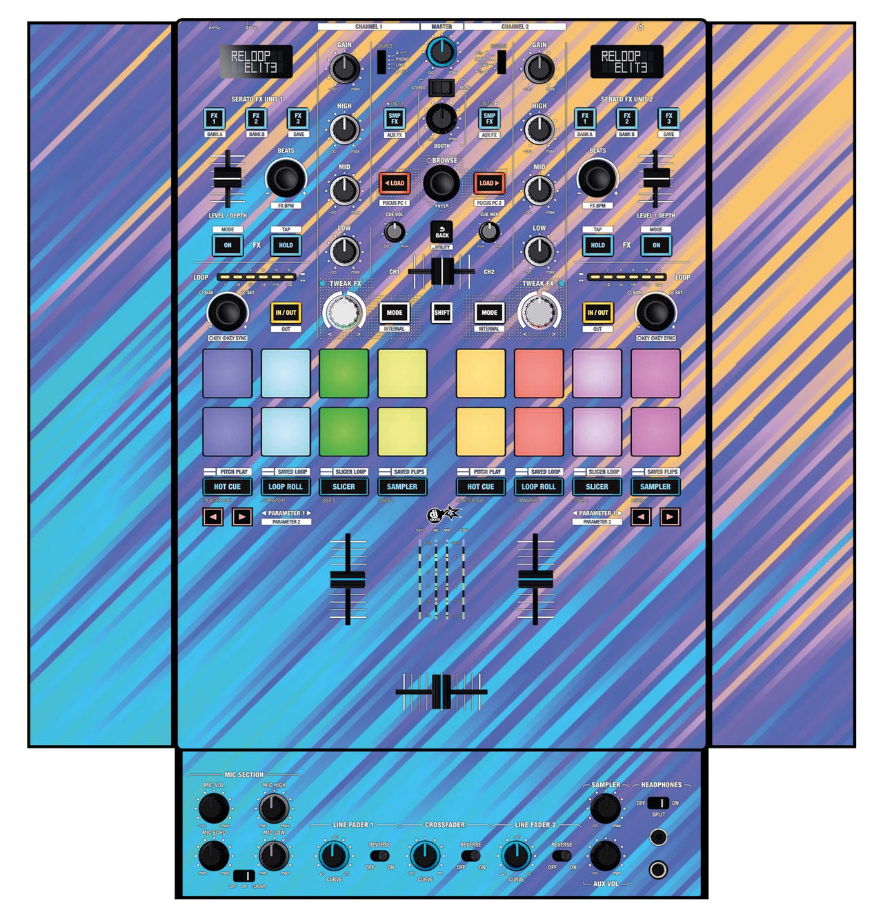 Reloop Elite Skin Stripes