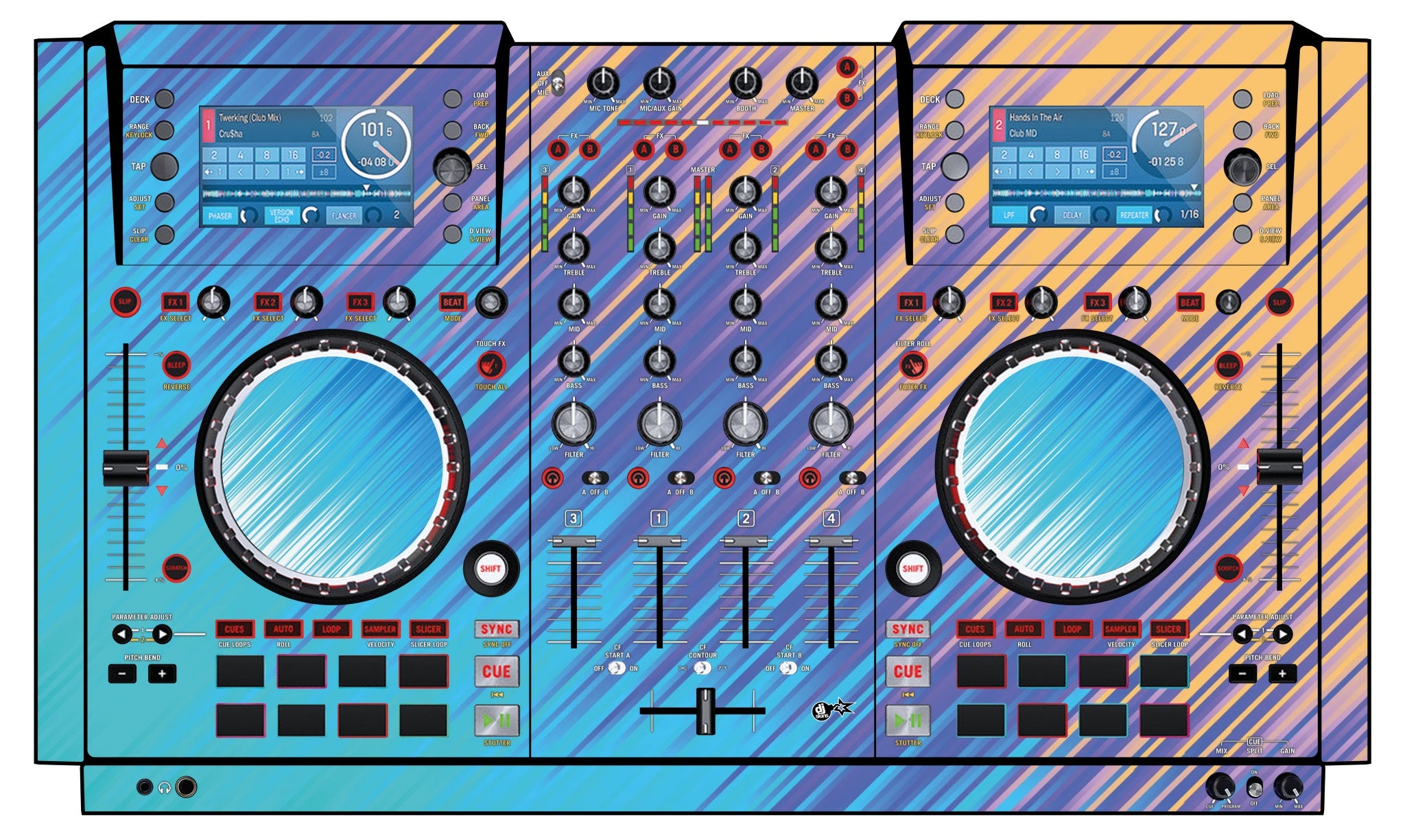 Numark NV Skin Stripes