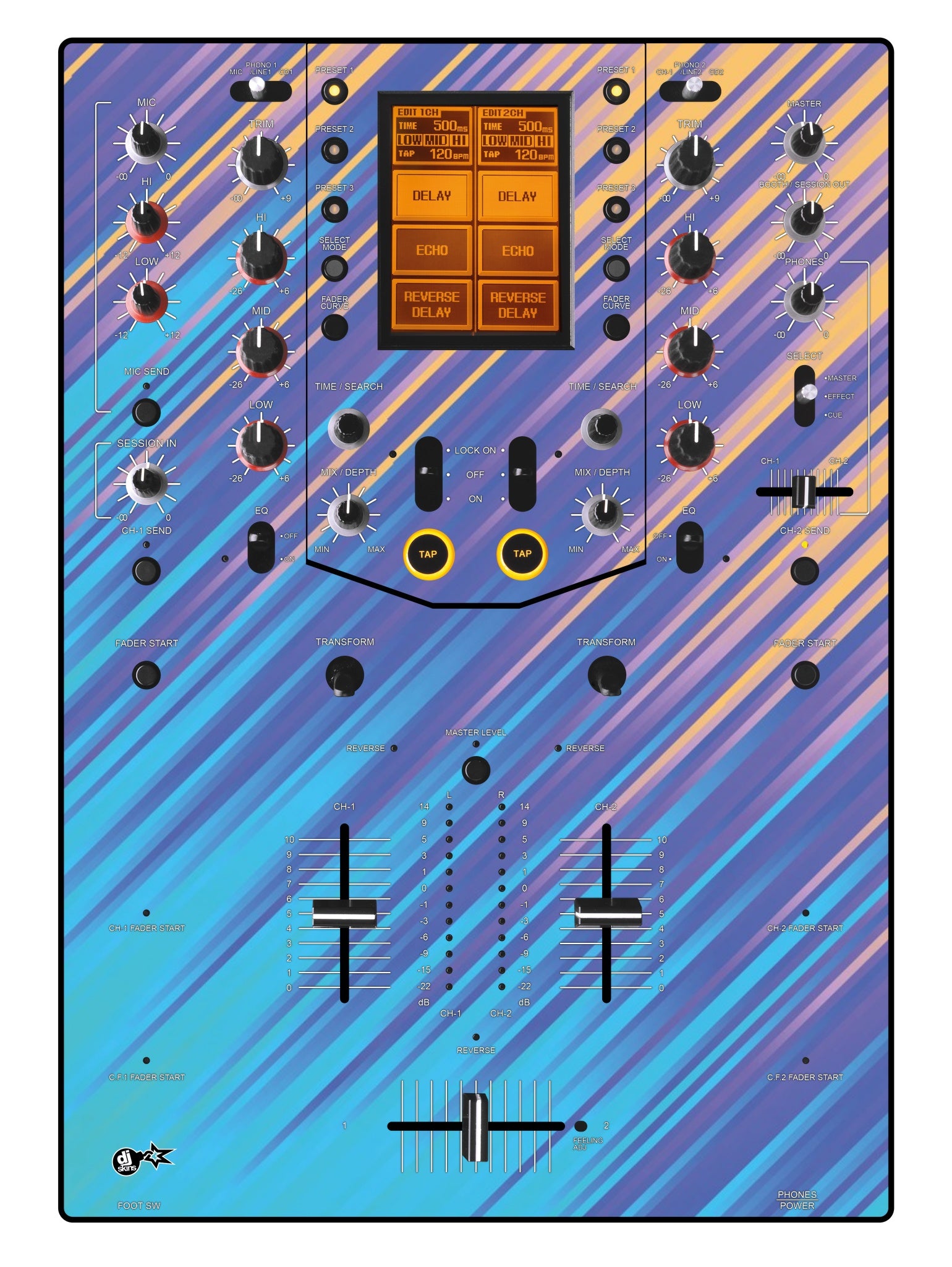 Pioneer DJ DJM 909 Skin Stripes