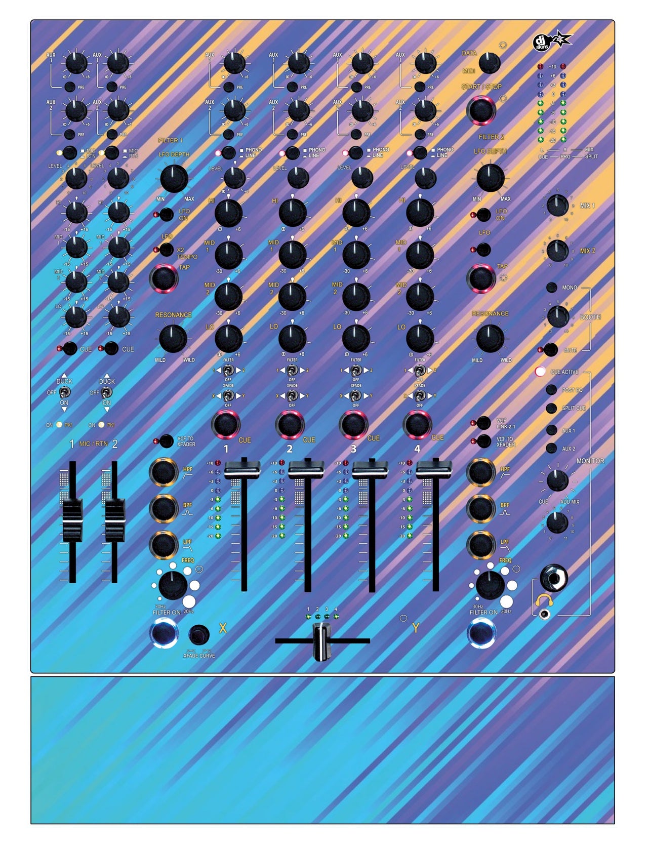 Allen and Heath XONE 92 Skin Stripes