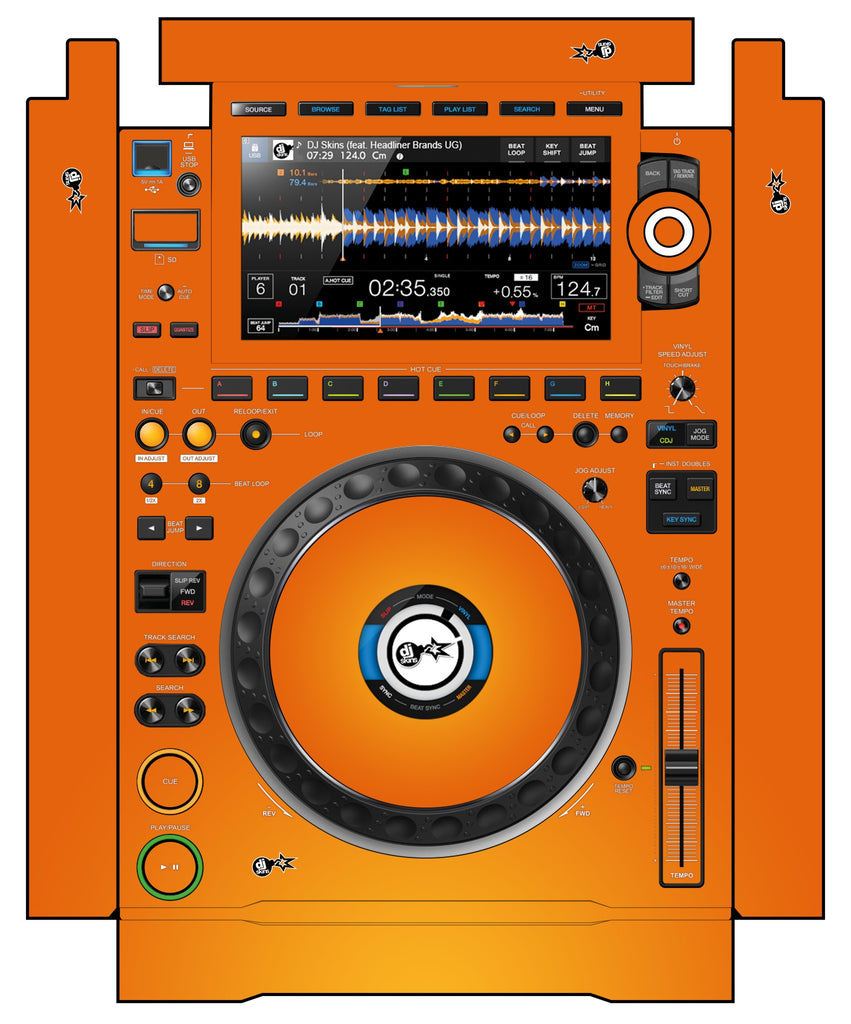 Pioneer DJ CDJ 3000 incl. SIDES Skin Sunset