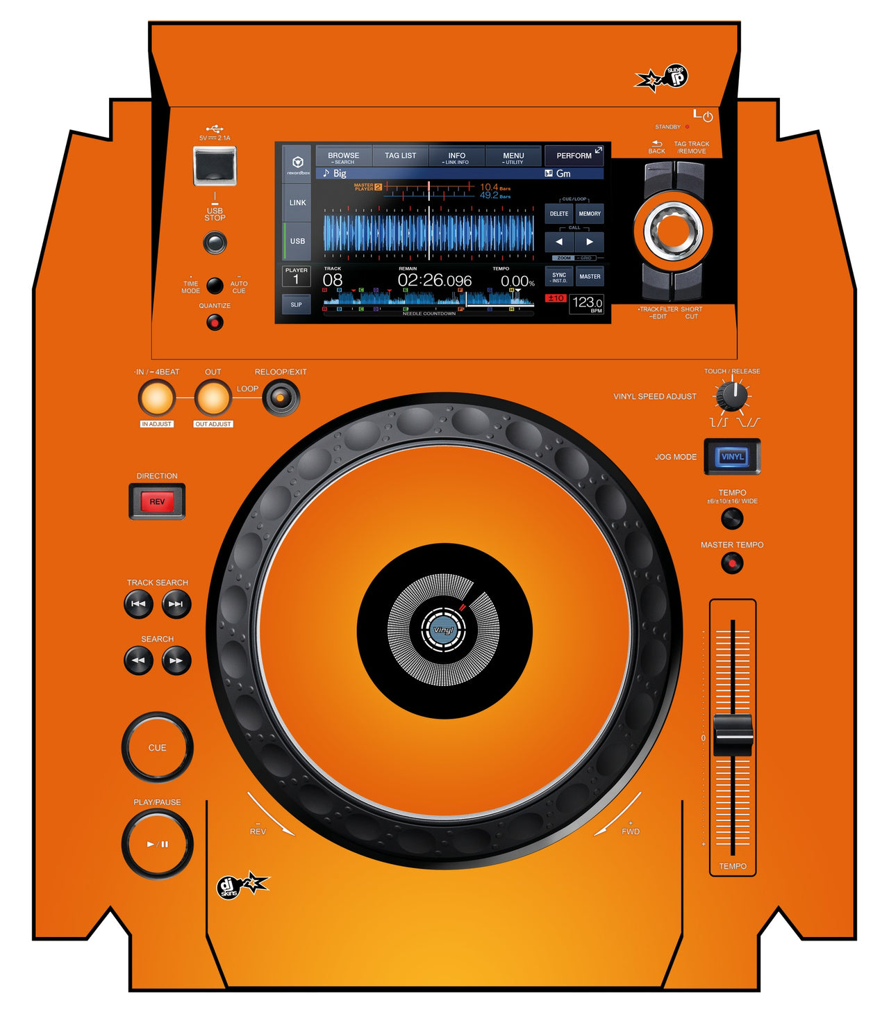 Pioneer DJ XDJ 1000 MK2 Skin Sunset