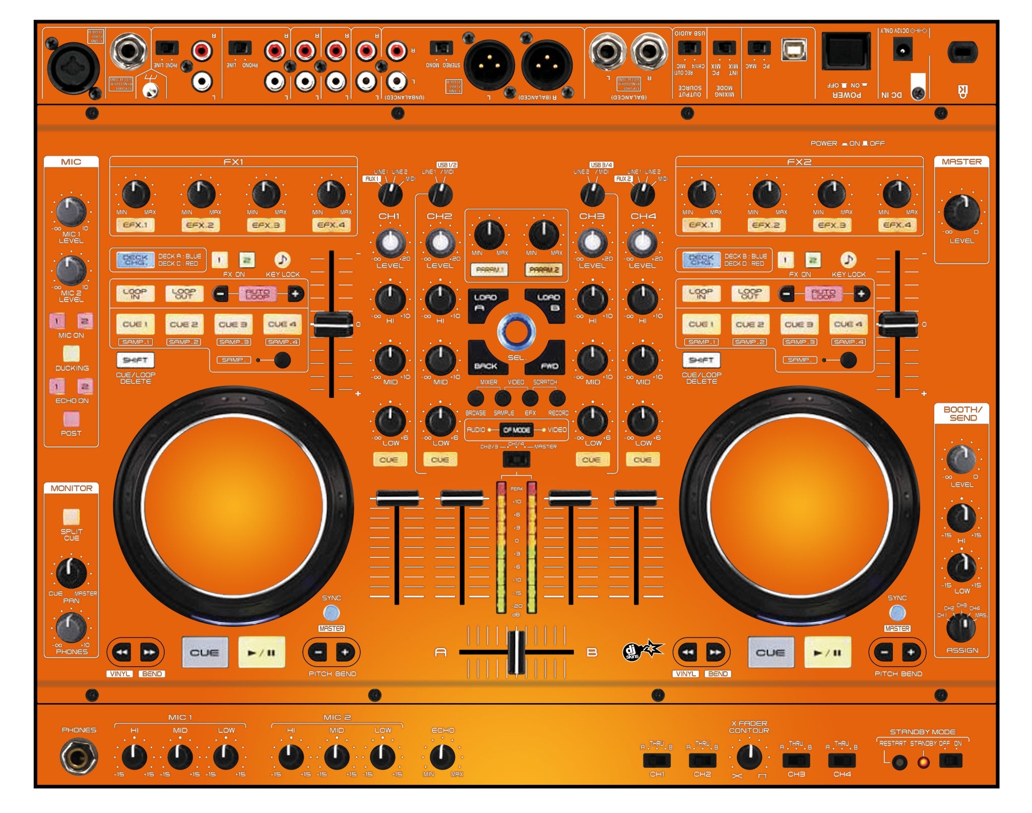 Denon DJ MC 6000 Skin Sunset