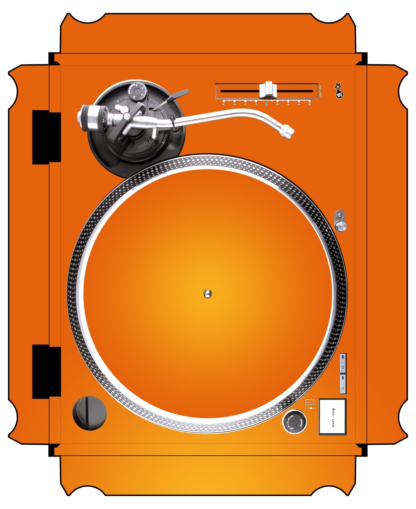 Technics 1200 / 1210 MK2 VERTICAL Skin Sunset