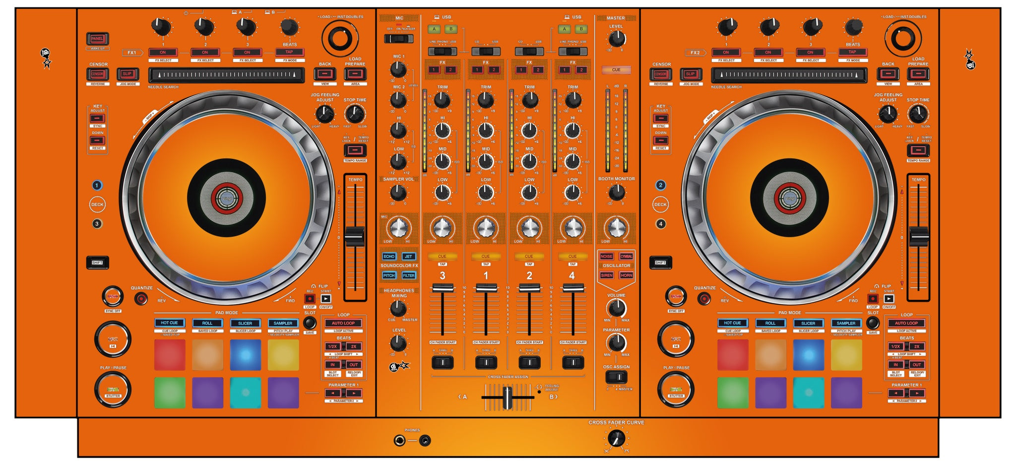 Pioneer DJ DDJ SZ 2 Skin Sunset