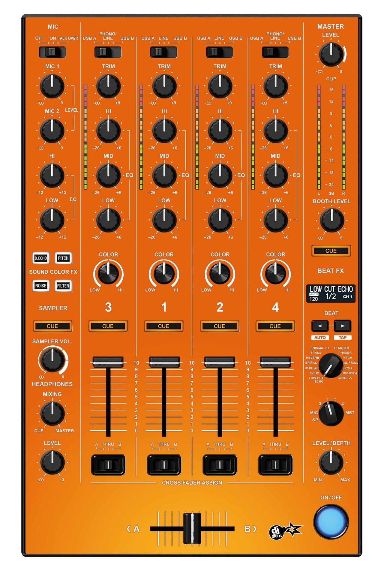 Pioneer DJ DDJ 1000 SRT MIXER Skin Sunset