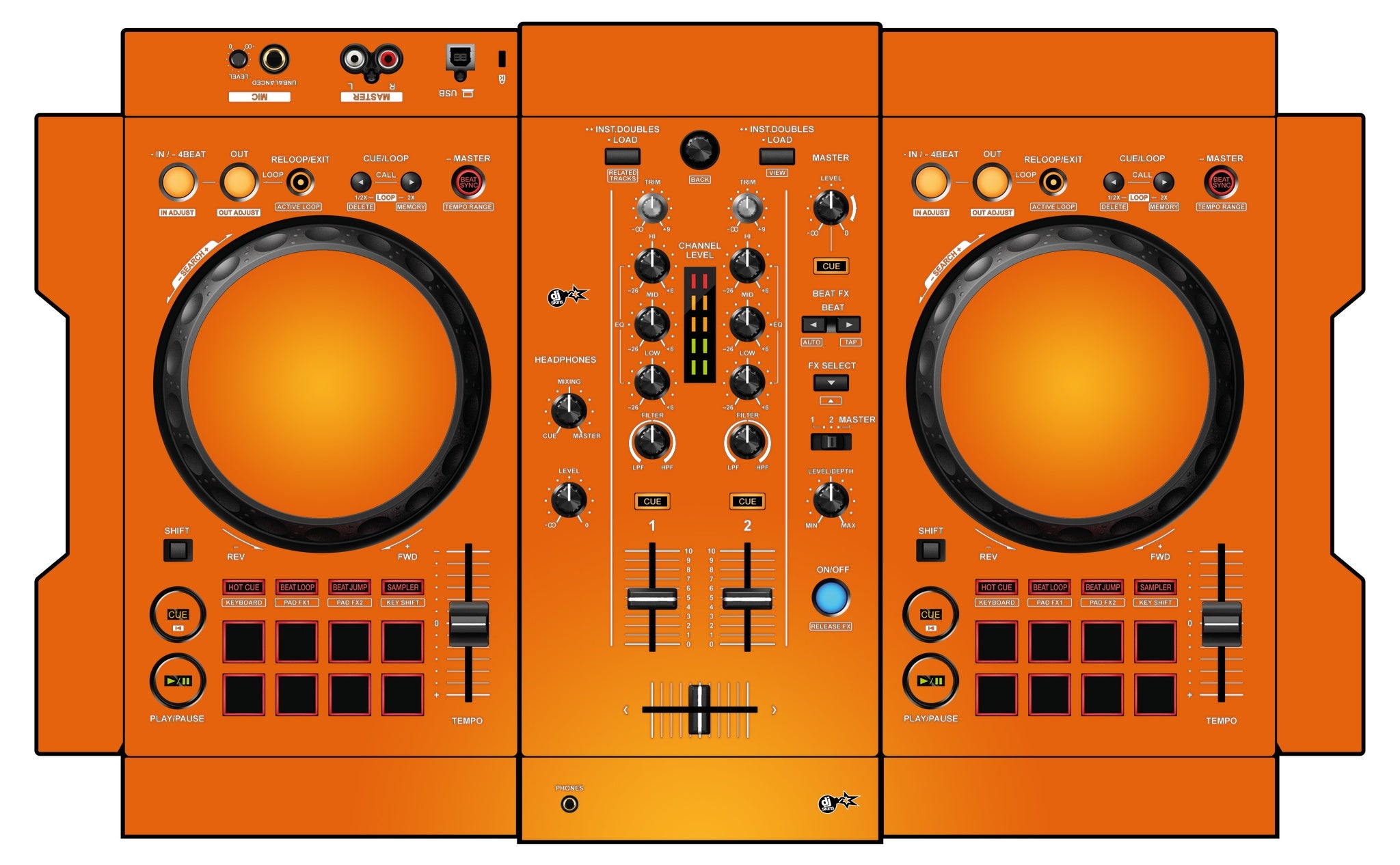 Pioneer DJ DDJ 400 Skin Sunset