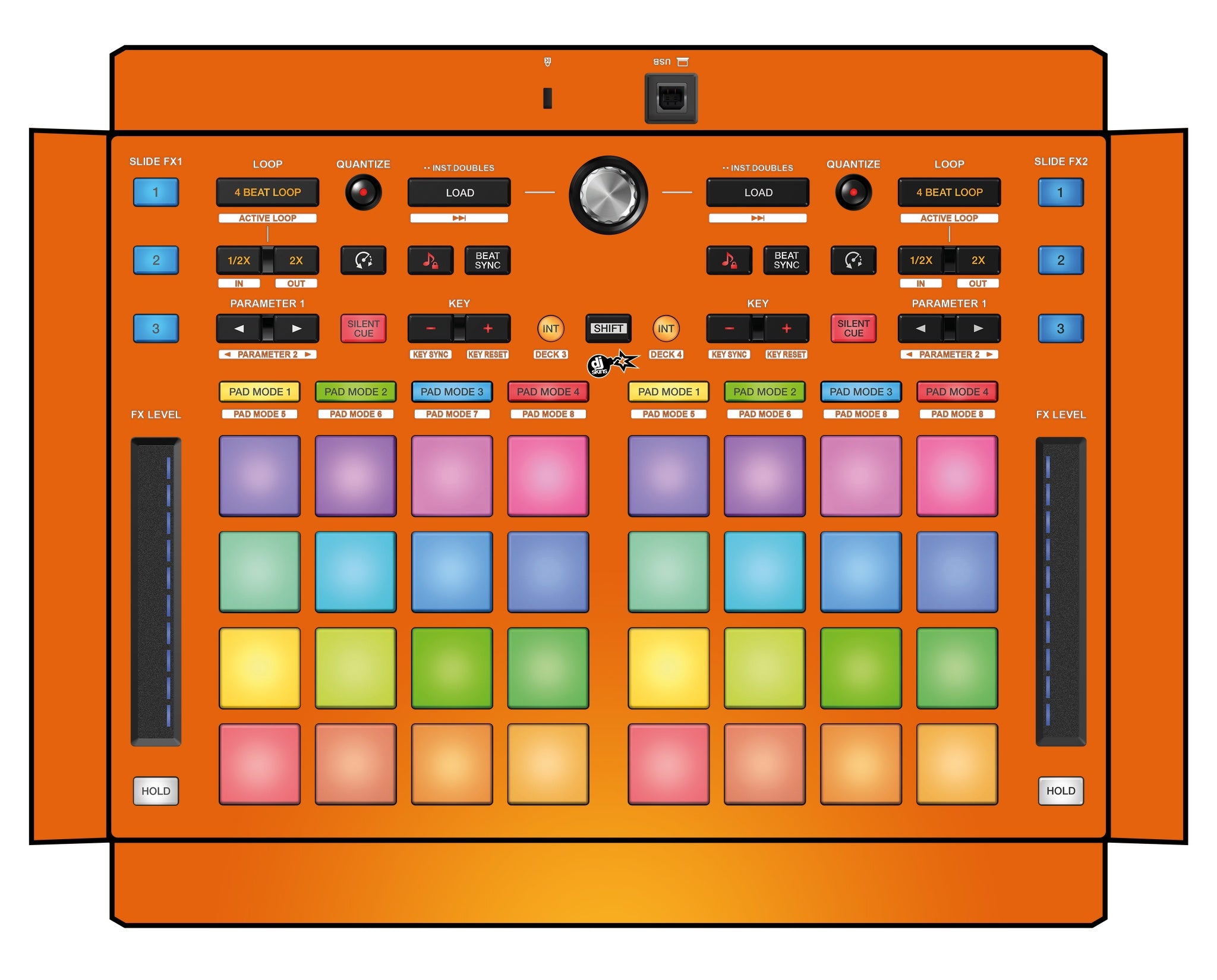 Pioneer DJ DDJ XP 2 Skin Sunset