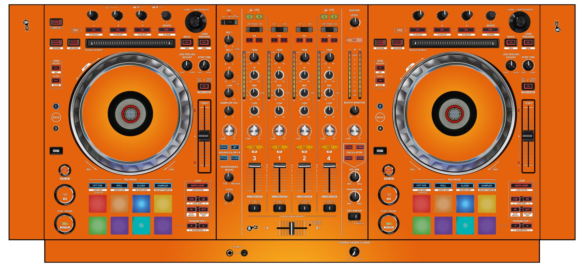 Pioneer DJ DDJ SZ Skin Sunset