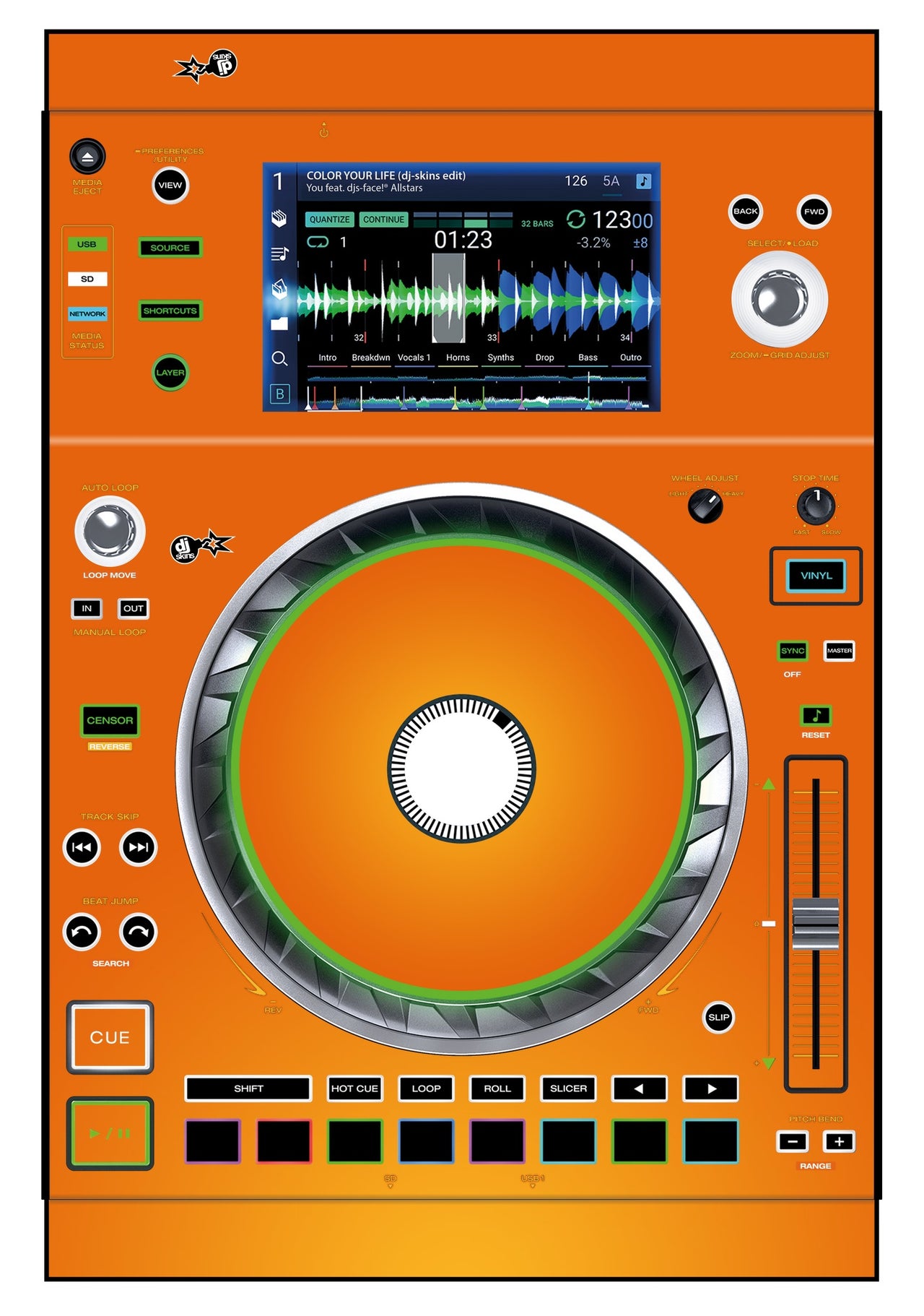 Denon DJ SC 5000 Skin Sunset