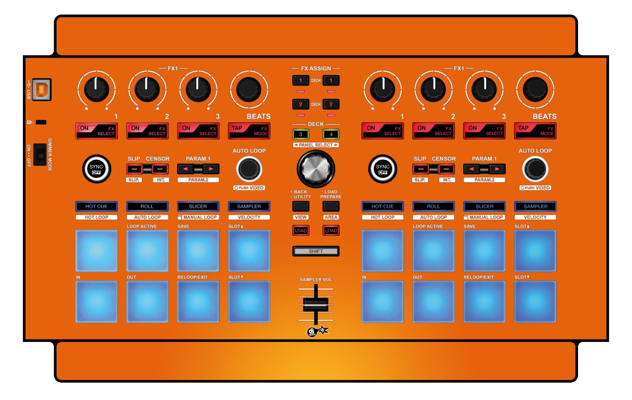 Pioneer DJ DDJ SP 1 Skin Sunset