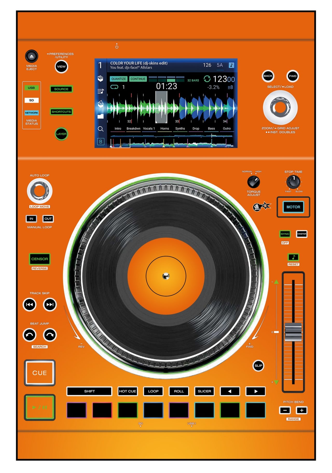 Denon DJ SC 5000 M Skin Sunset