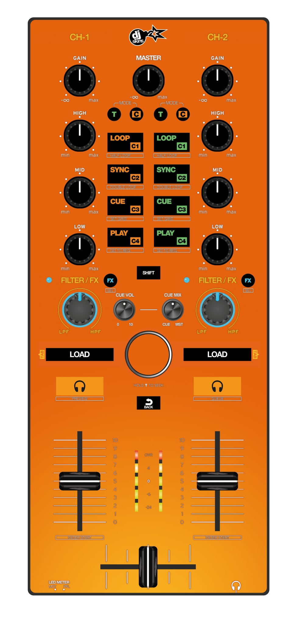 Reloop Mixtour Skin Sunset