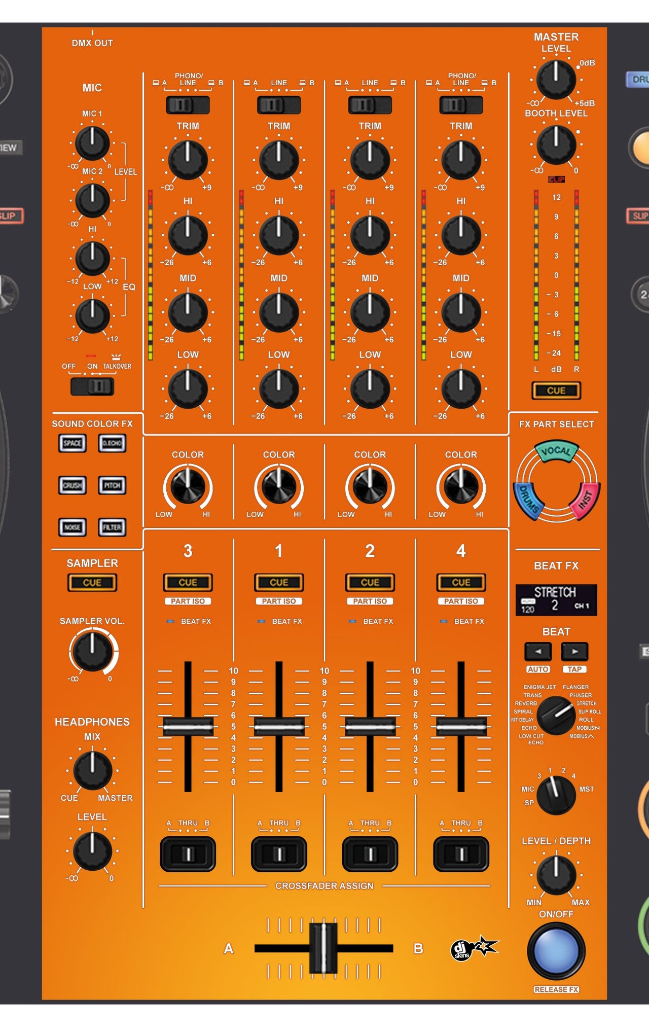 Pioneer DJ DDJ FLX10 MIXER Skin Sunset