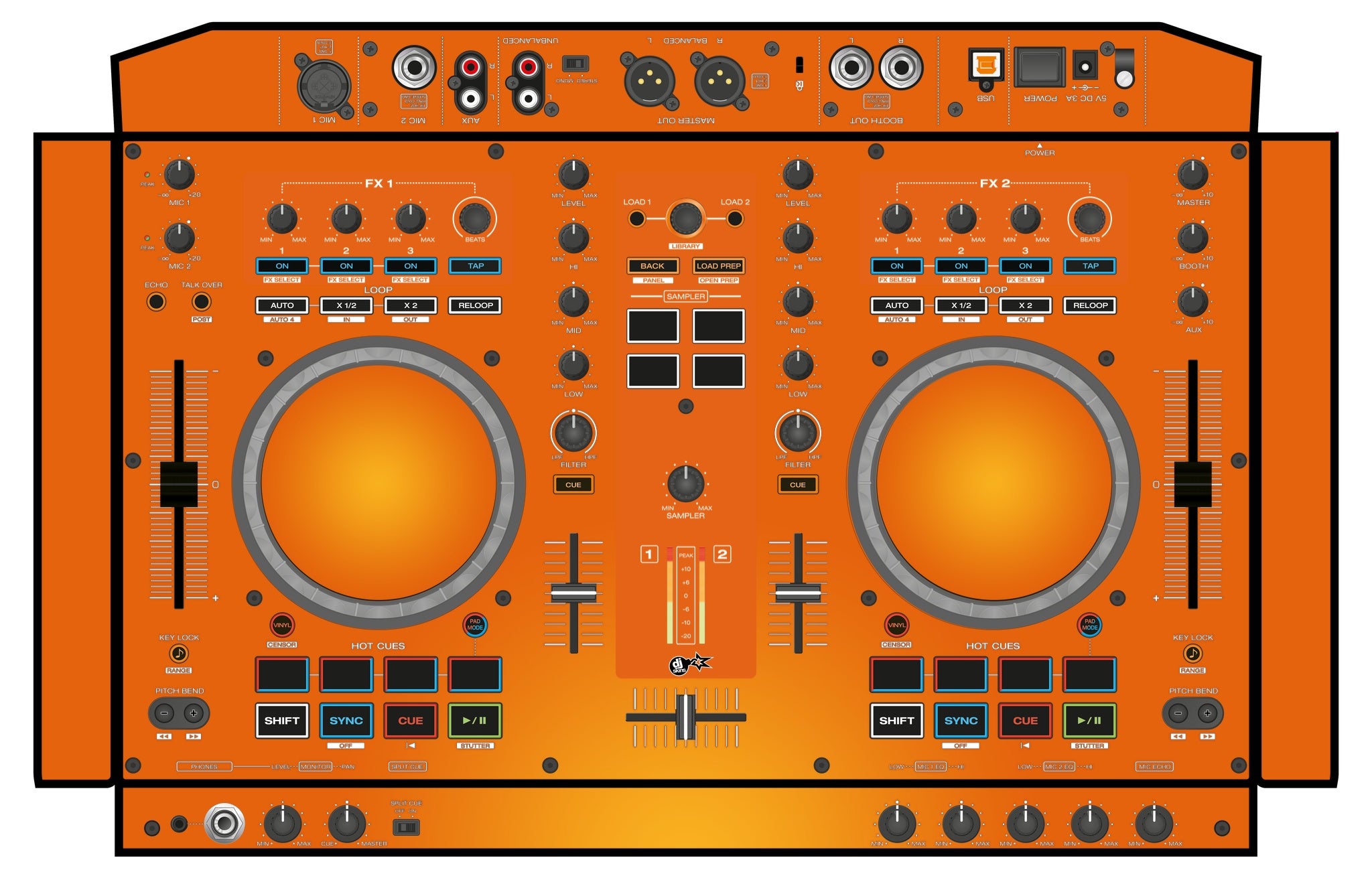 Denon DJ MC 4000 Skin Sunset