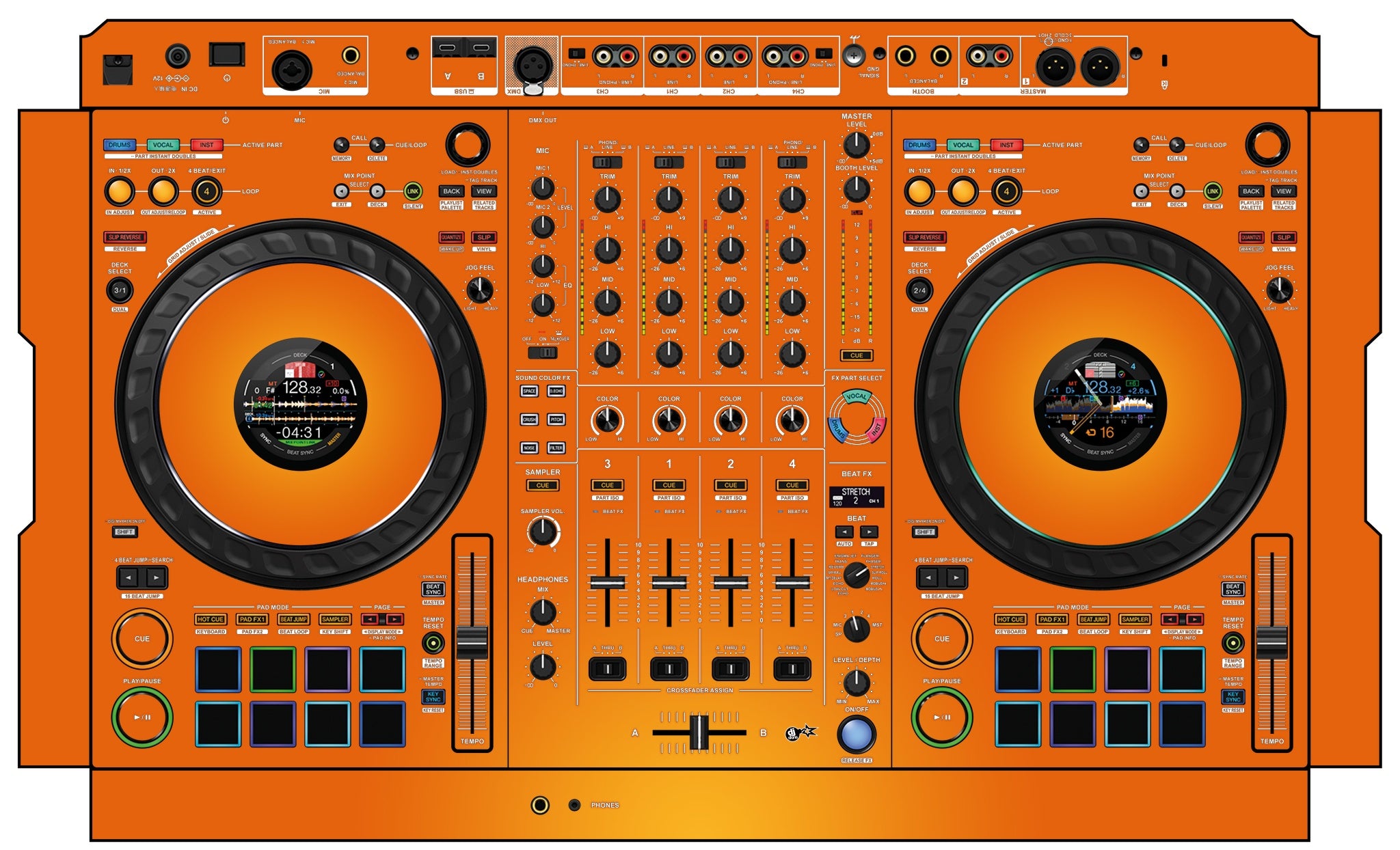 Pioneer DJ DDJ FLX10 Skin Sunset