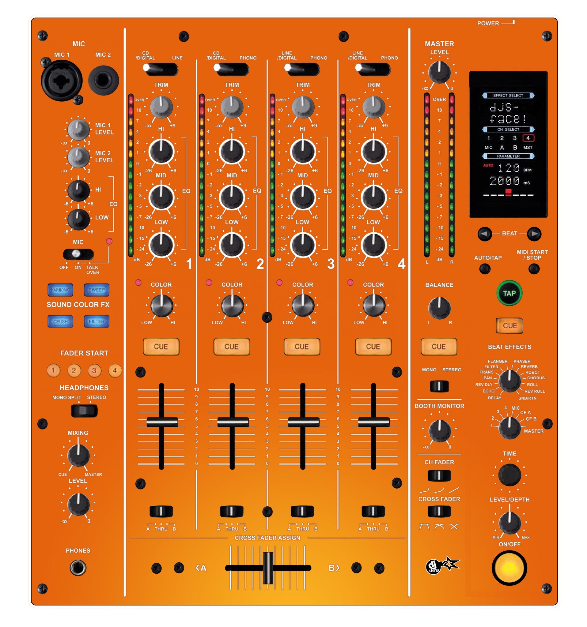 Pioneer DJ DJM 800 Skin Sunset