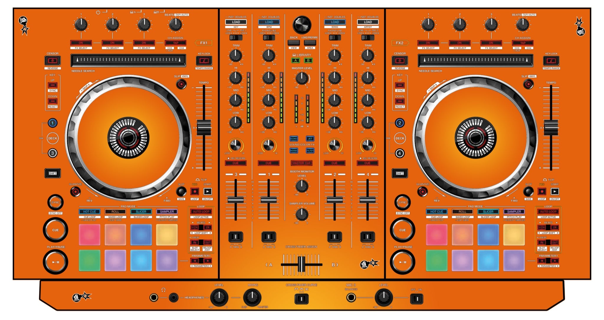 Pioneer DJ DDJ SX 3 Skin Sunset