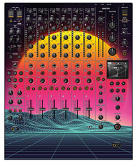 Pioneer DJ DJM V10 LF Skin Synthwave Horizon