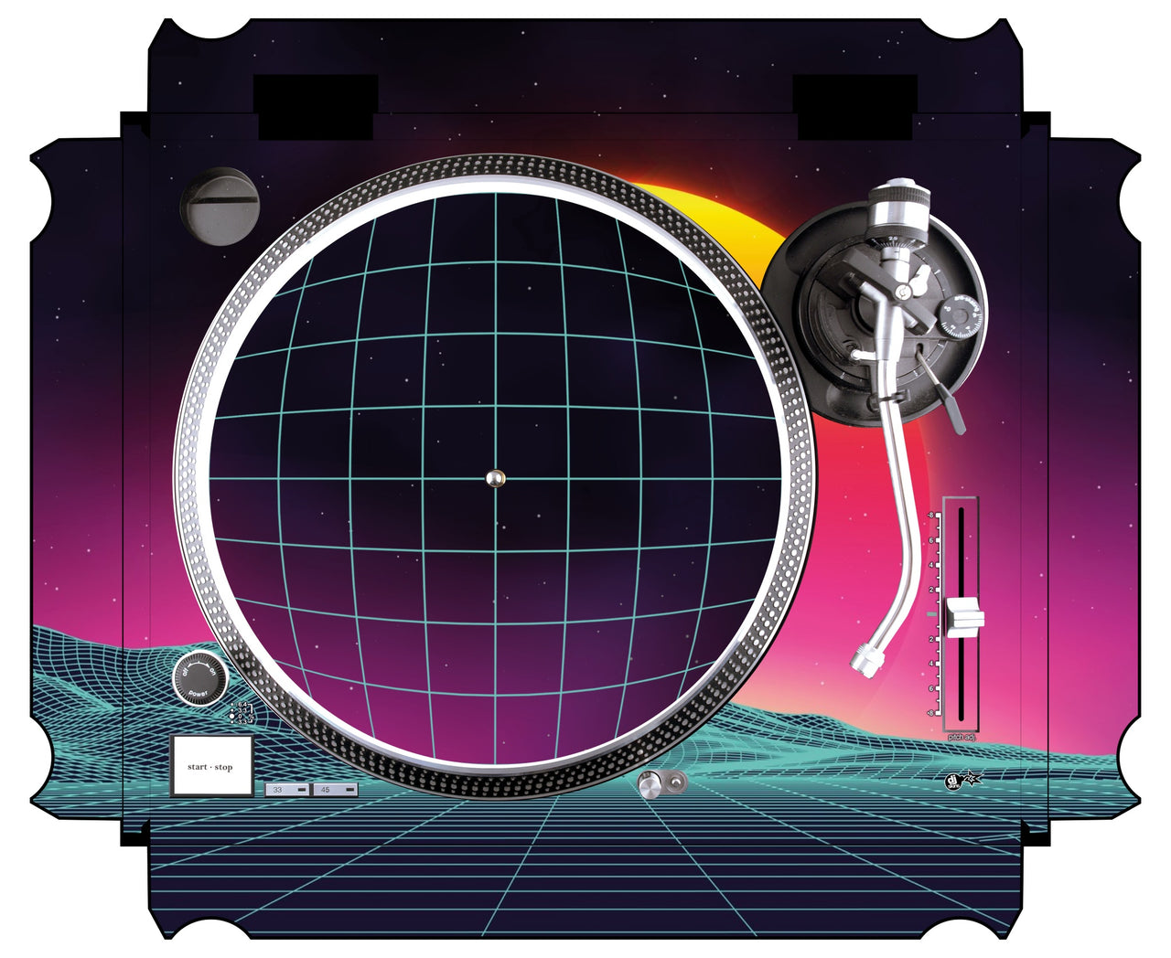 Technics 1200 / 1210 MK2 Skin Synthwave Horizon