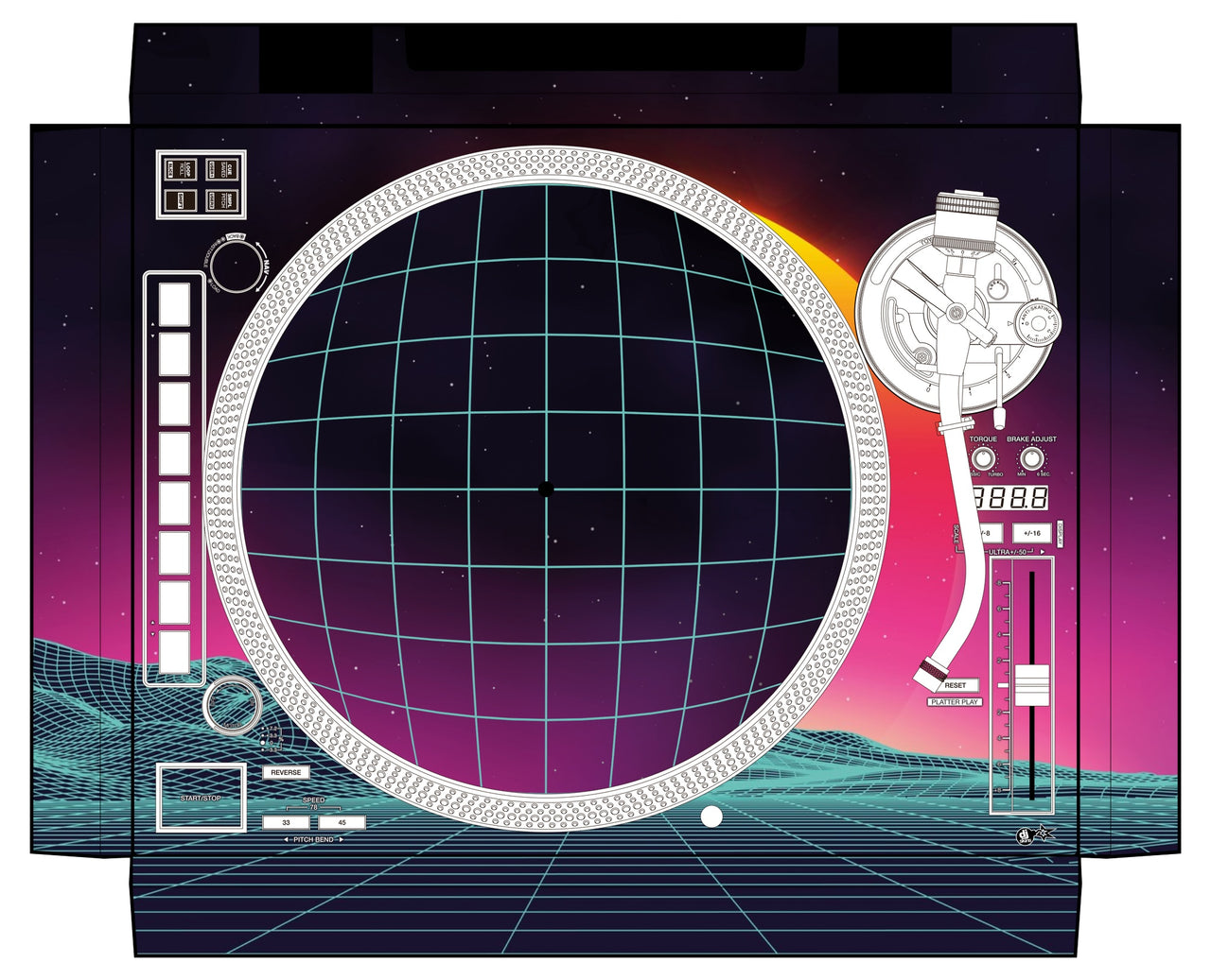 Reloop RP 8000 MK2 Skin Synthwave Horizon