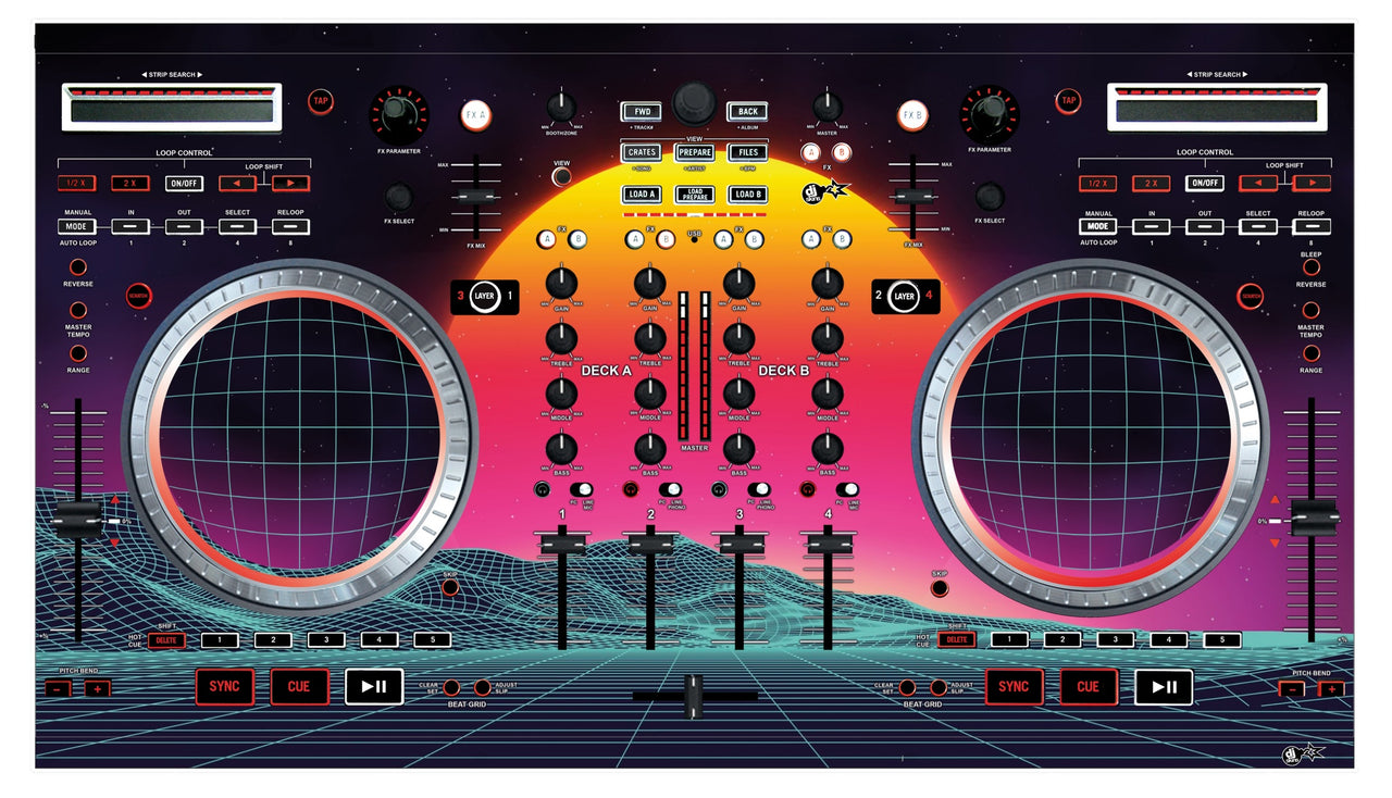 Numark NS 6 Skin Synthwave Horizon