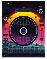 Denon DJ LC 6000 Skin Synthwave Horizon