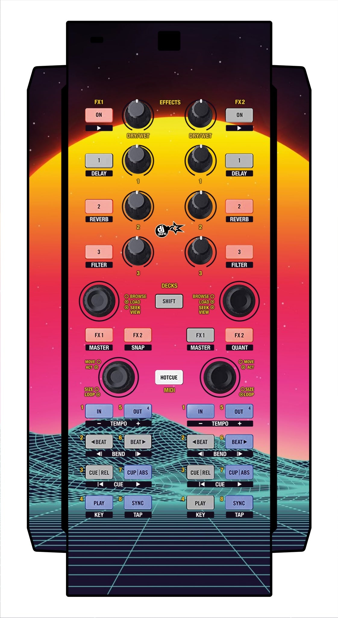 Native Instruments X1 Skin Synthwave Horizon