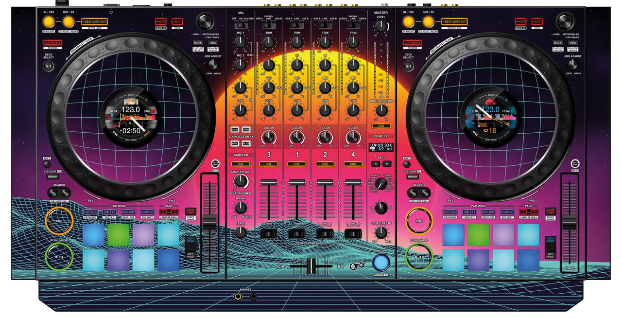Pioneer DJ DDJ 1000 Skin Synthwave Horizon