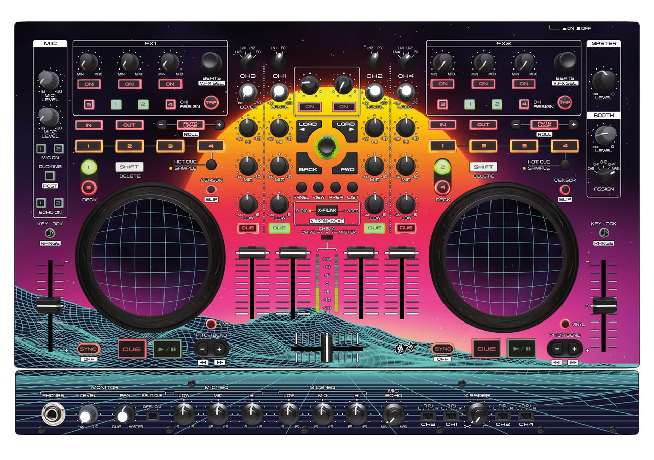 Denon DJ MC 6000 MK2 Skin Synthwave Horizon