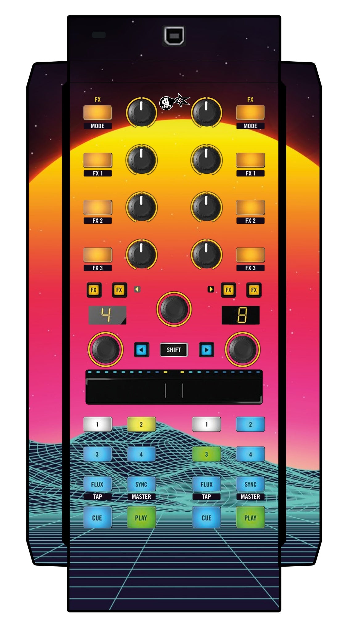 Native Instruments X1 MK2 Skin Synthwave Horizon
