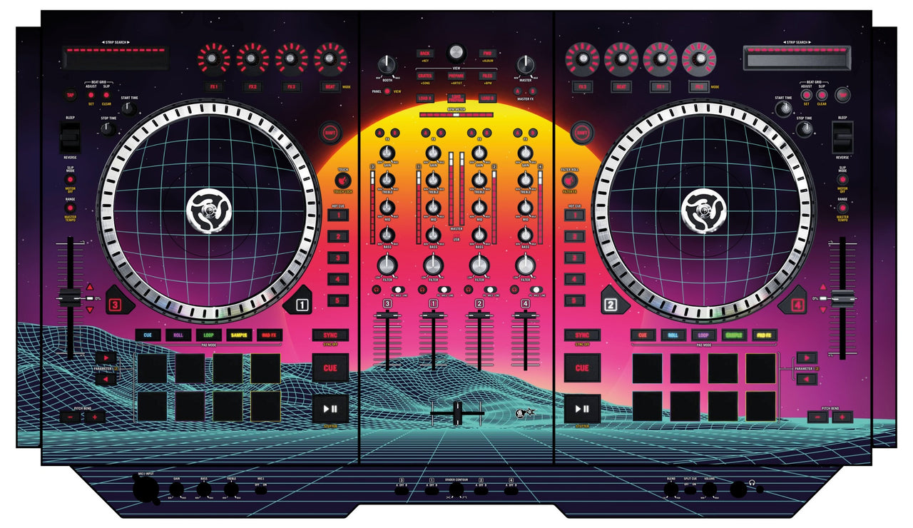 Numark NS 7 II Skin Synthwave Horizon