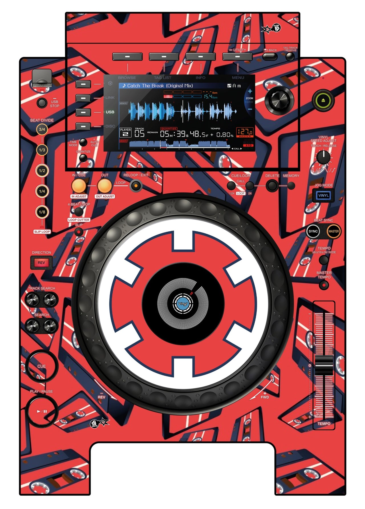 Pioneer DJ CDJ 900 NEXUS Skin Tapedeck