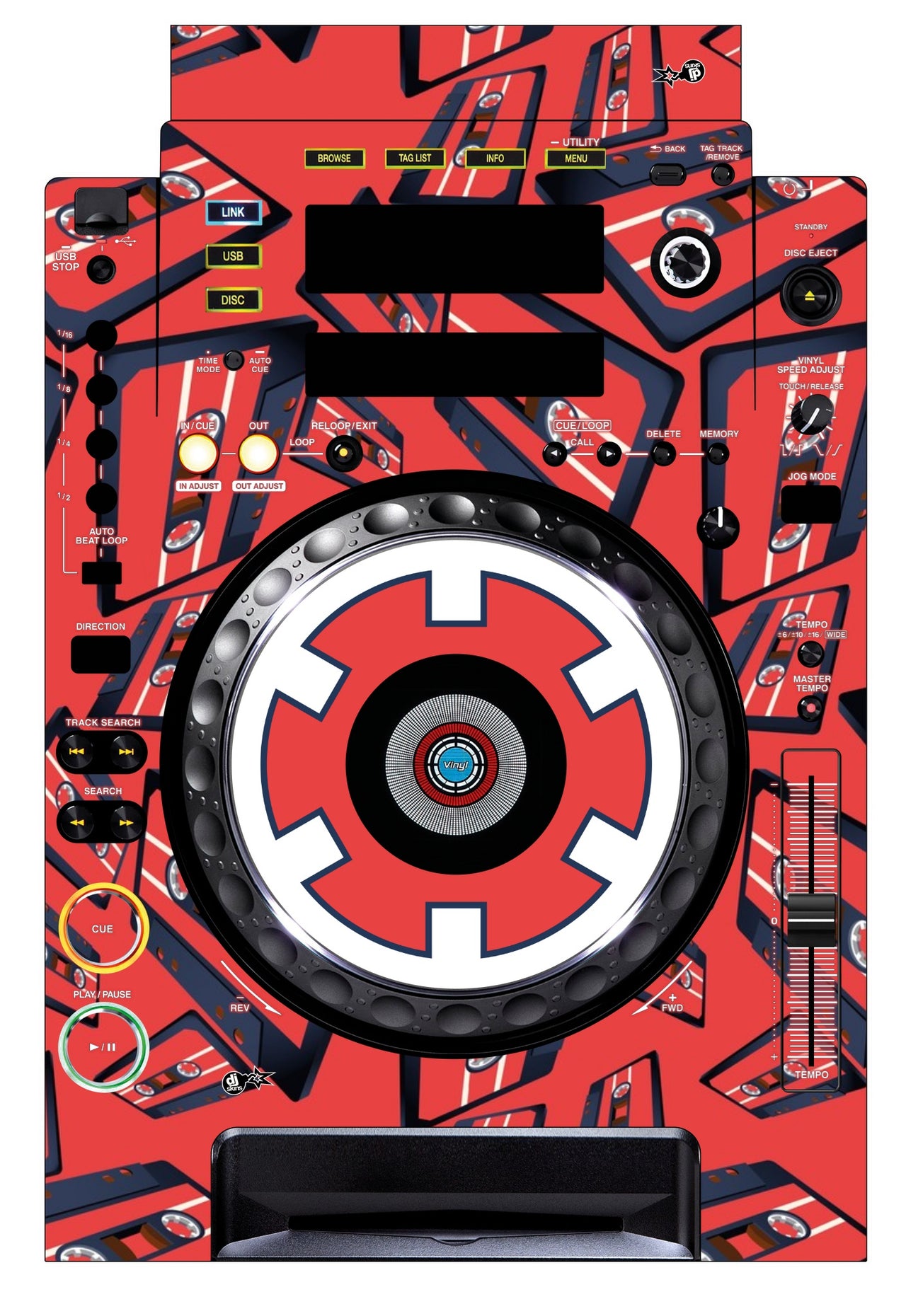 Pioneer DJ CDJ 900 Skin Tapedeck