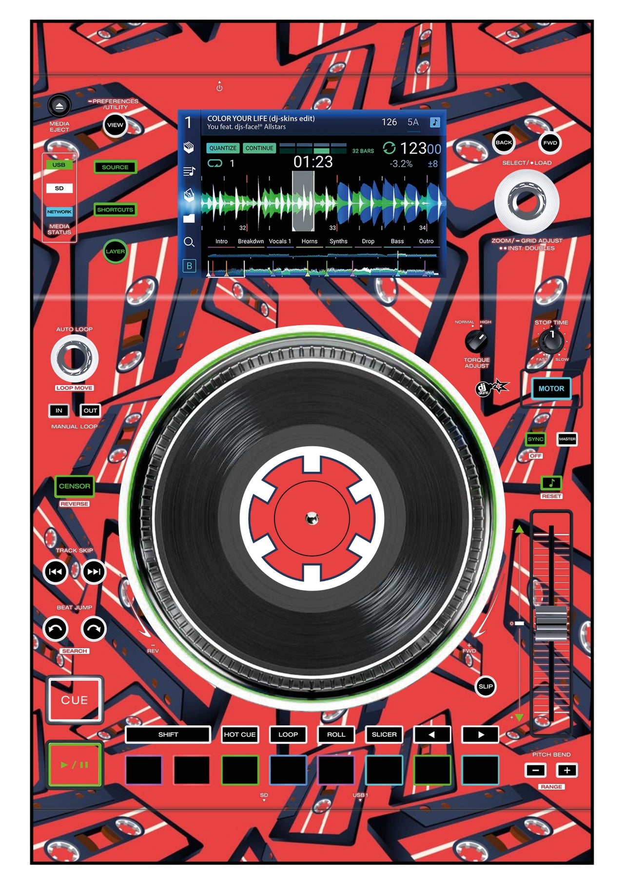 Denon DJ SC 5000 M Skin Tapedeck