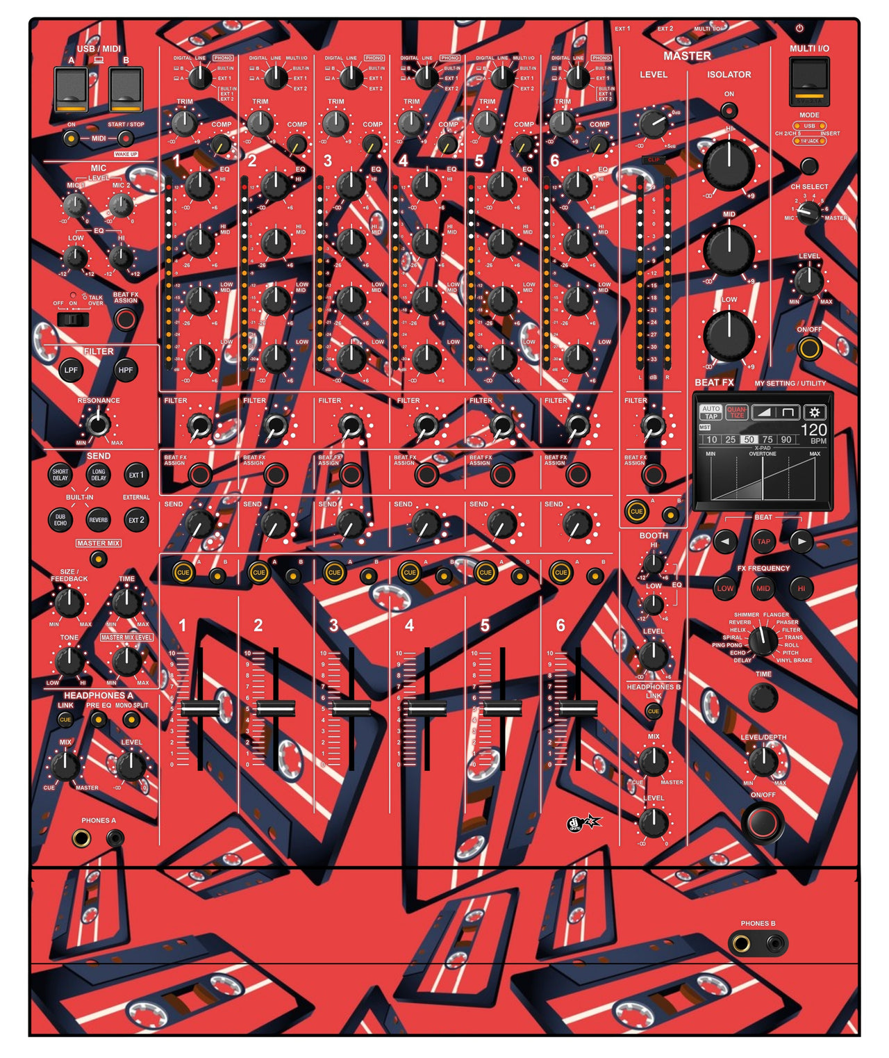 Pioneer DJ DJM V10 LF Skin Tapedeck